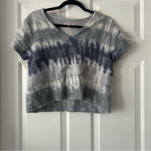 Madewell Ottoman Jacquard V-Neck Setlist Boxy Top in Tie Dye